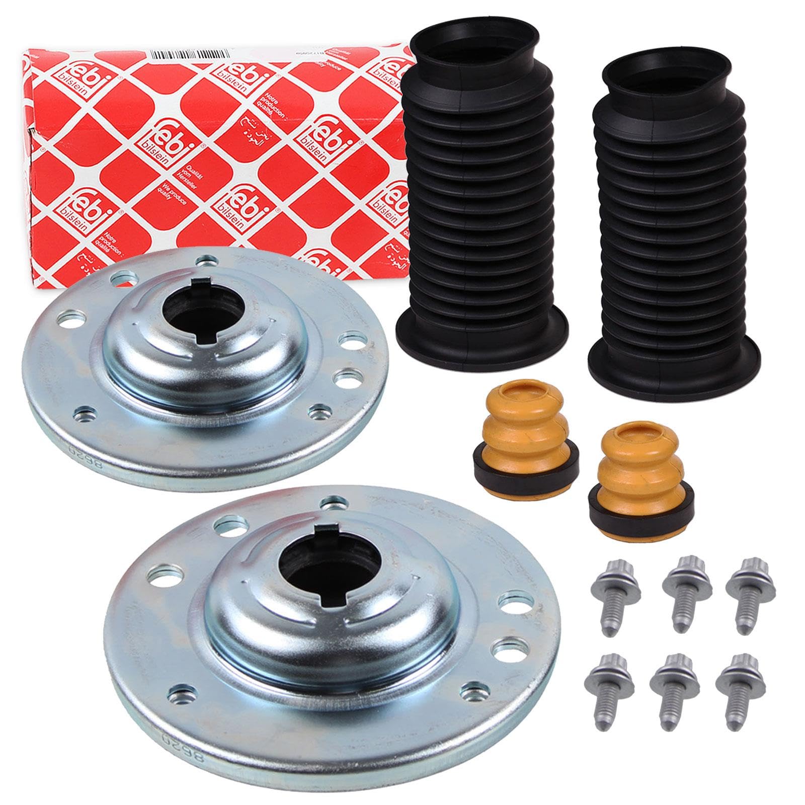 2 x Febi Domlager + Protection Kit vorne | 2x 27362 1x 910071 Febi Domlager+Staubschutz Kompatibel mit CC (Z03),Vectra C (Z02),Vectra C Caravan (Z02),Vectra C CC (Z02)