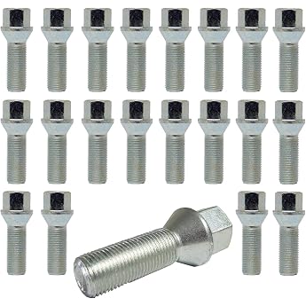 Tracer 20 Wheel Bolts M12 x 1.5 28 mm Taper Seat Compatible with Renault