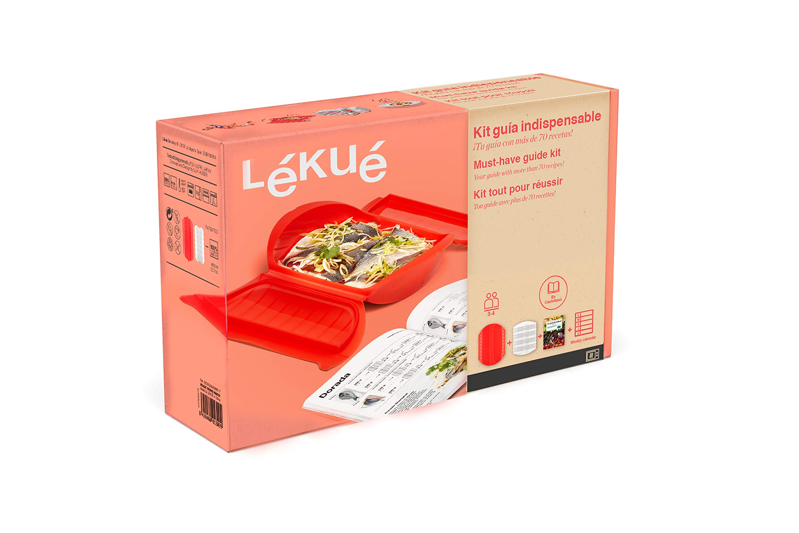 Lékué Kit pour papillote 3,4 p. avec livre recettes (espagnol)