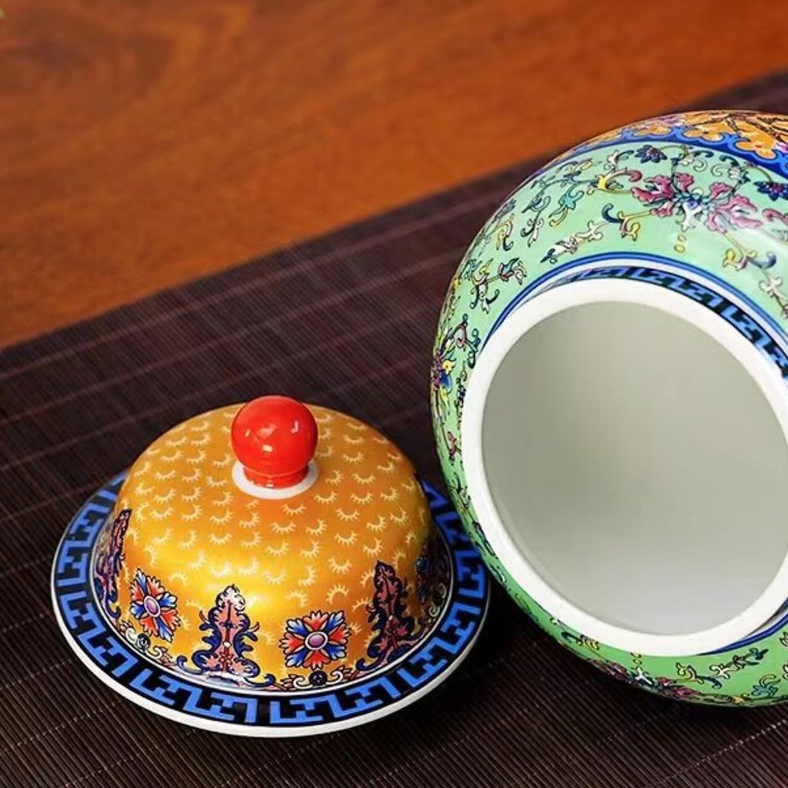 Ginger Jar Keramik Vorratsdose Chinoiserie Handbemalte Deko Dose Vintage Porzellanvase Für Wohndeko Wohnzimmer Tischdeko Geschenk