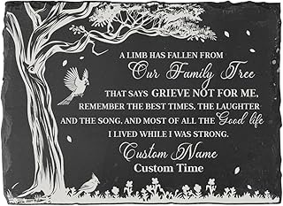Personalized Memorial Slate Stone - A Limb Has Fallen Sympathy Garden St...