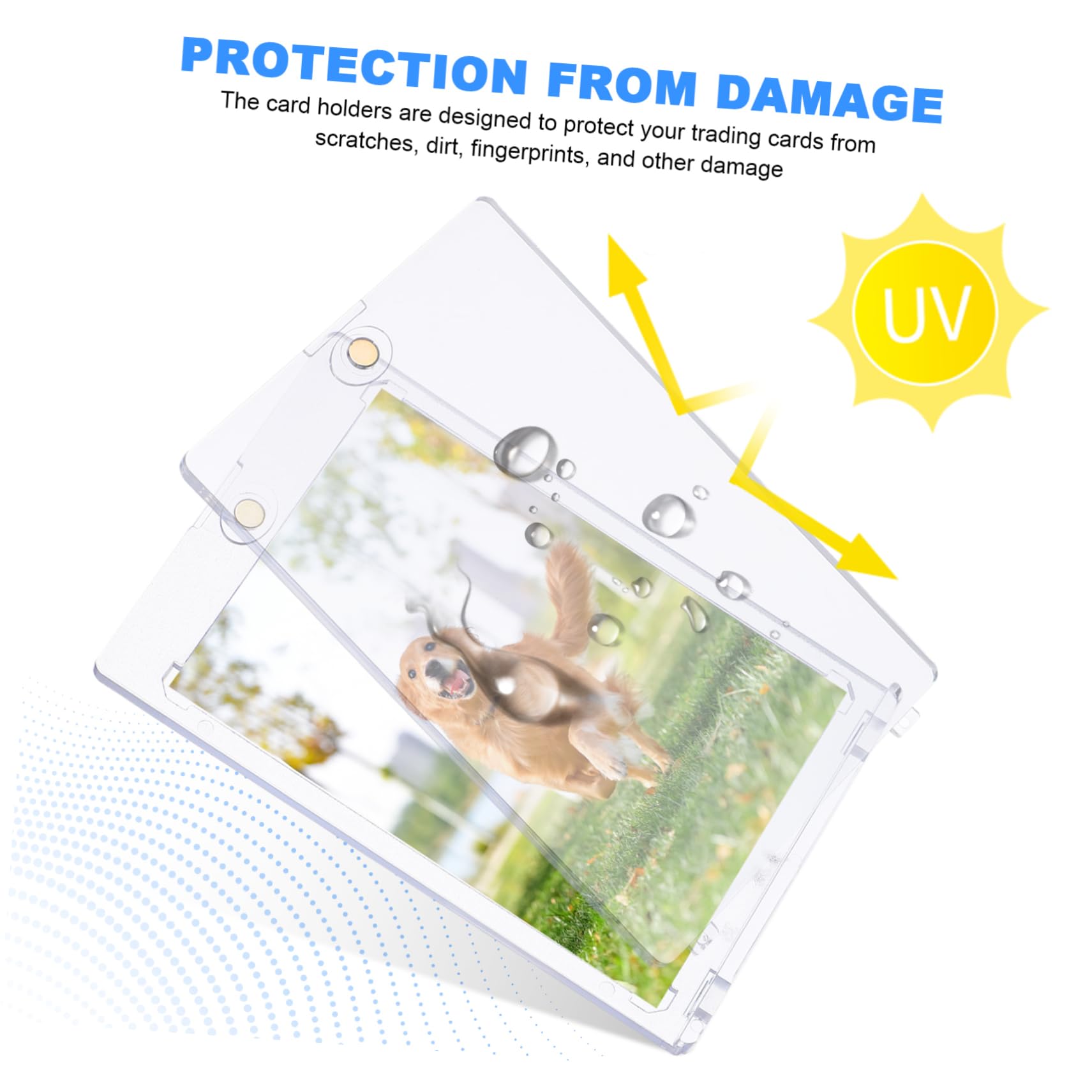 Alasum 18 Pezzi Custodie Magnetiche per Carte Collezionabili in Ps, Trasparenti e Resistenti, Protezione per Carte da Gioco e Sportive