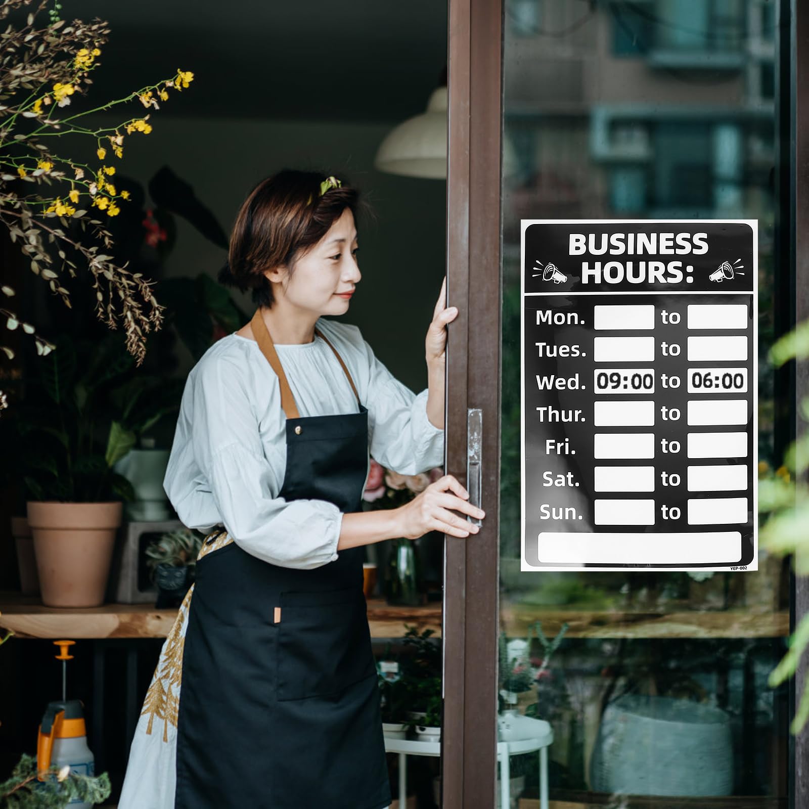 Garneck Horario De Trabajo Cartel Abierto Cerrado Paquete De Horario De Oficina Cartel Con Pegatinas De Tiempo Para Tiendas De Ventana De Puerta Restaurantes Bares Venta Por Menor