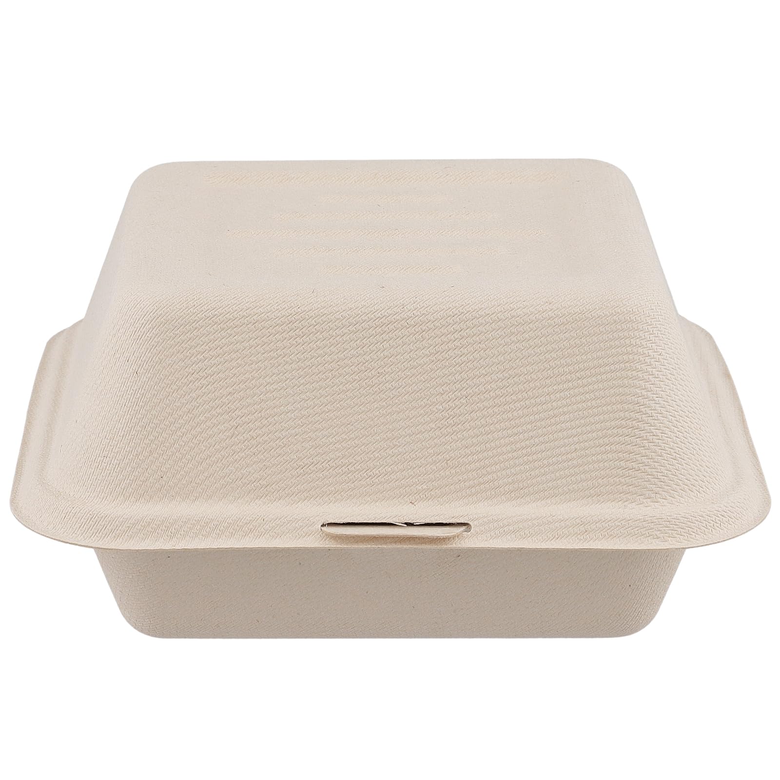 75 Stück Einweg Burger Box 15x15 cm, Pappe Hamburger Box To Go mit Klappdeckel, Pommesbox To Go Foodbox aus Bagasse für Burger Verpackung Take Away