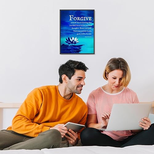 Miniatura 3 de AMERICAN LUXURY GIFTS Creig Crippen Wall Art Print - Forgive Yourself - Learn, Grow & Become - 8x10 Quotes Decor For Home Studio and Office, Wall