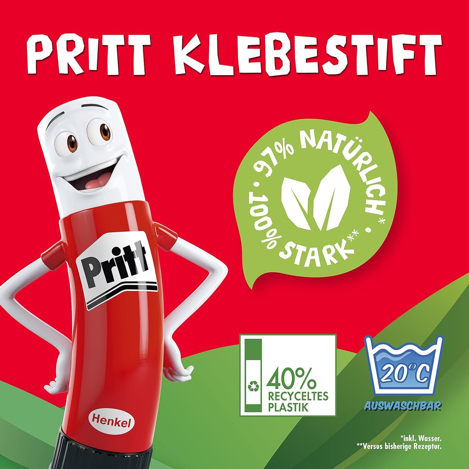 Pritt Colla stick multipack, scatola pieghevole, 6 x 10 x 11 g, stick di colla in pratica confezione multipla, ideale per ufficio, scuola e bricolage