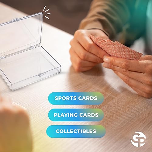 Miniatura 5 de Paquete de 10 recipientes de plástico transparente con bisagras, cajas de almacenamiento de recuerdos, 3 12 pulgadas de largo x 2 916 pulgadas de