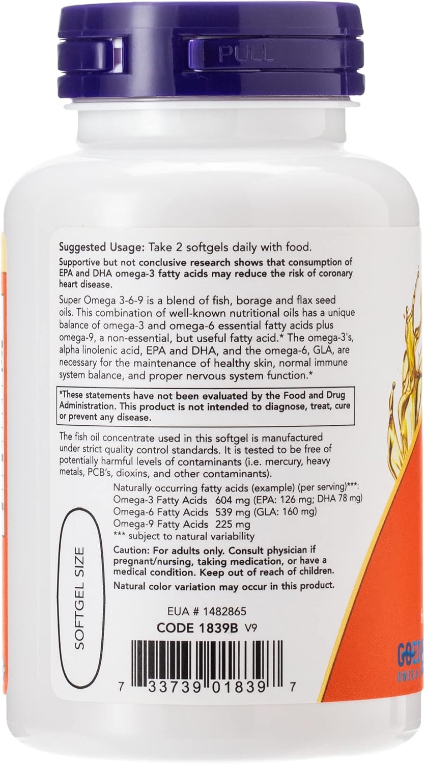 Buy NOW Foods Super Omega 3-6-9 1200 mg-90 ct Online in Vietnam. B000NL49S0