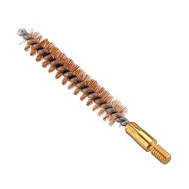 BOOSTEADY 5 Pcs Phosphor Bristle Bronze Bore Gun Cleaning Brush for Pistol Shotgun with 50 Professional Square Patches Multi-Caliber