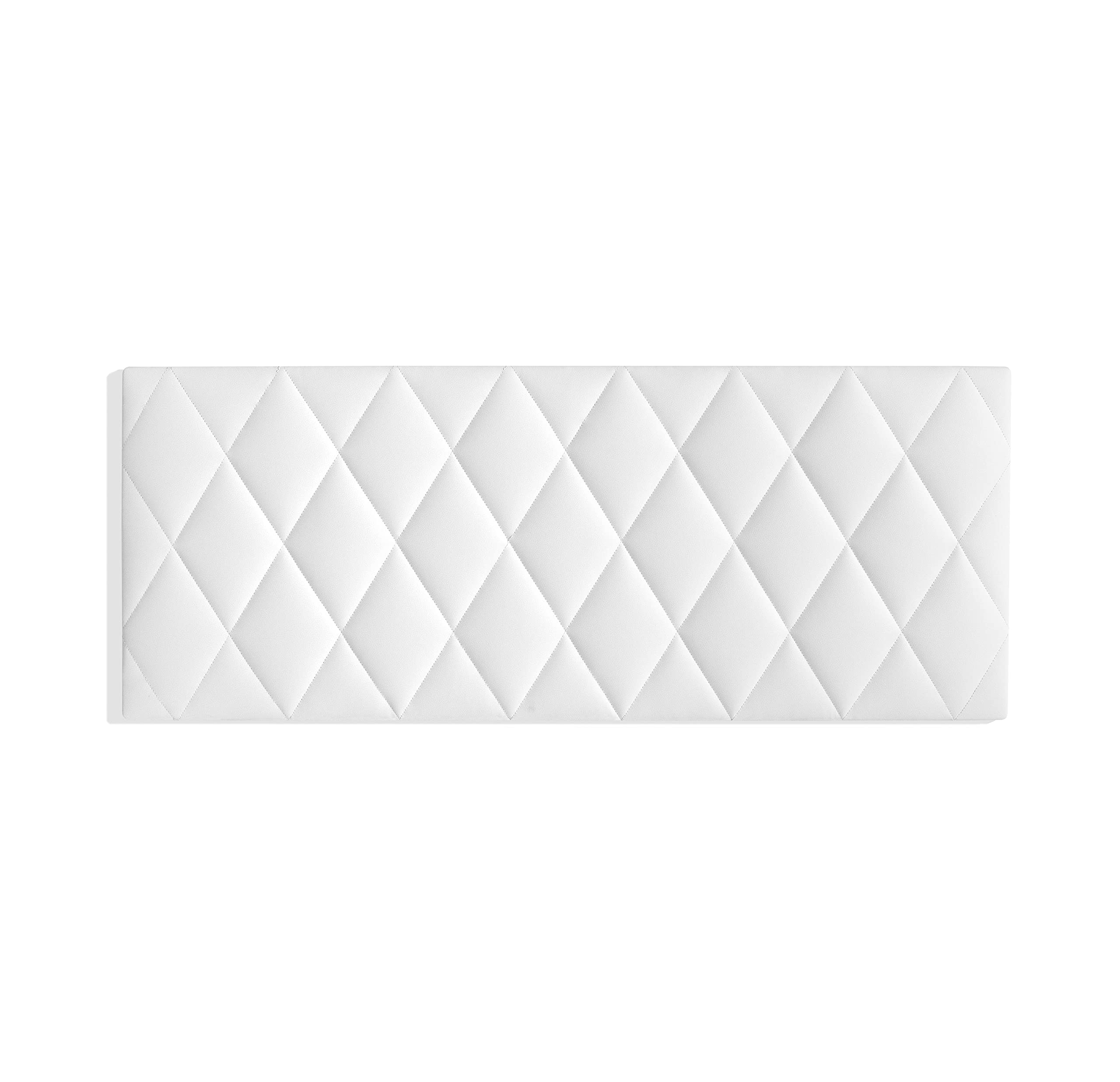 MOMMA HOME Cabecero de Cama en Polipiel - Modelo Calor- Cabecero tapizado en ecopiel - Cabecero Acolchado - Incluye herrajes para Colgar - Cabezal para Cama Dormitorio (White, 160 x 60 cm)