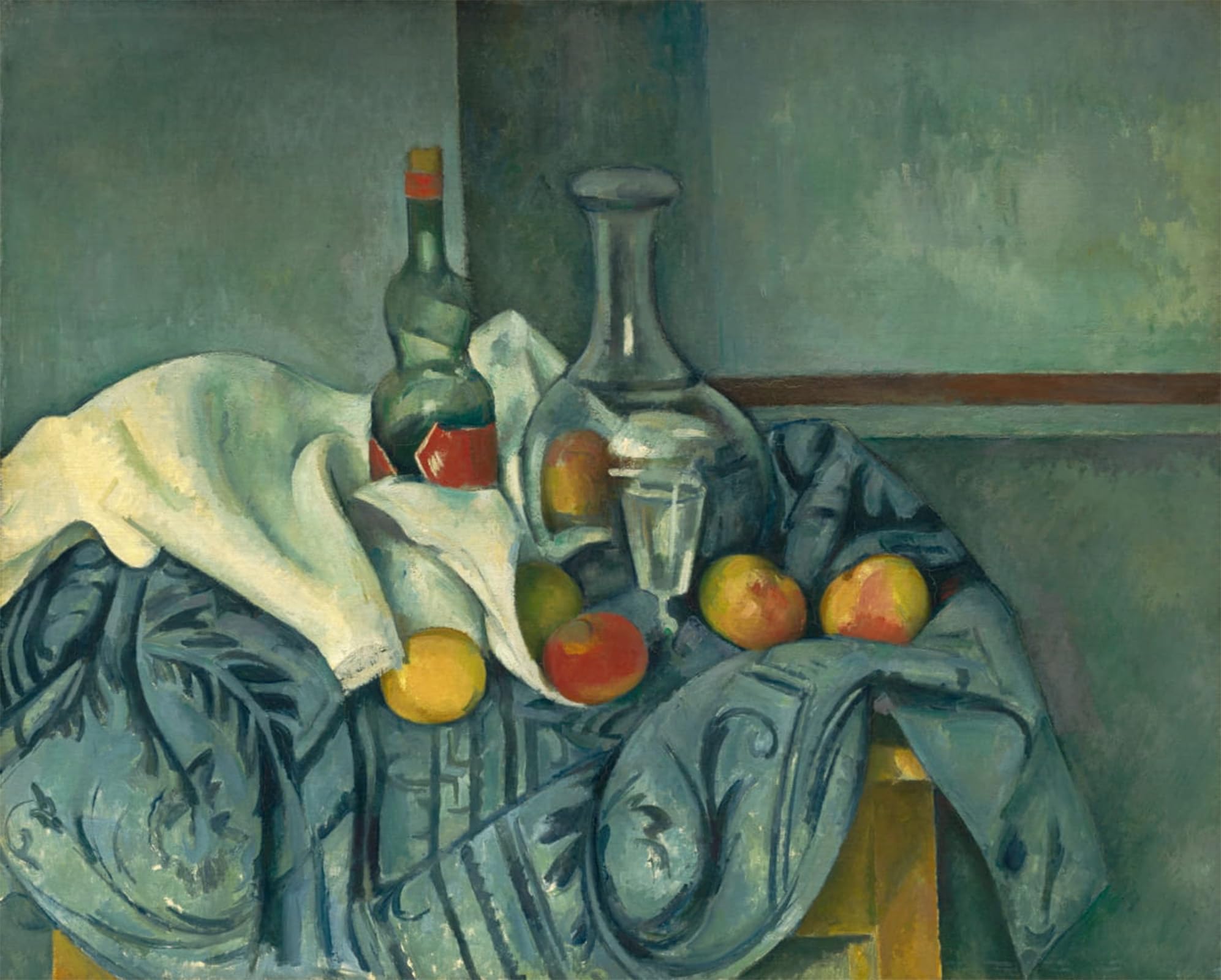 ARTXLXXBN Famous Painting Canvas Artwork Graffiti Print the Peppermint Bottle by Paul Cézanne Portrait Canvas Image for Home Decor 60x90cm