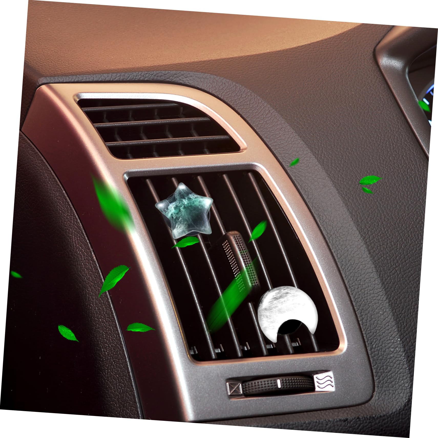 GLEAVI 8pezzi Clip Per Bocchetta Aria Auto Forme Di Cuore e Stella Decorazione Interna e Diffusore Di Fragranzper Auto Materiale Resistente Per Ambienti Diversi