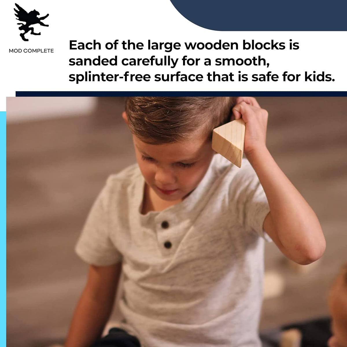 Classic Wooden Building Blocks (60 Pieces) view 4