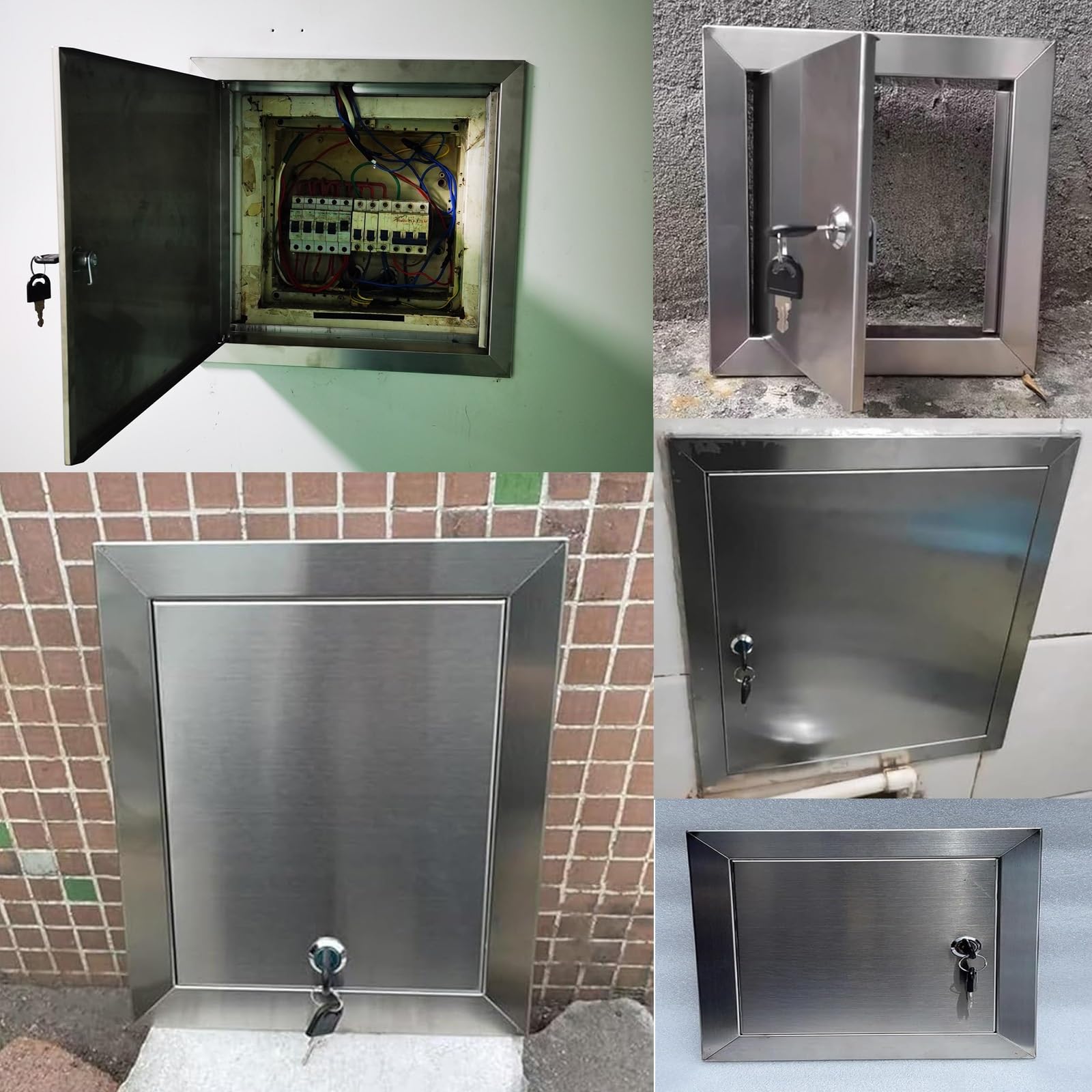 Wasserdichte Zugangsplatte mit Schloss für Klempnerarbeiten und Verkabelung, Service-Luke aus Edelstahl für Badezimmer- und Deckeninstallation