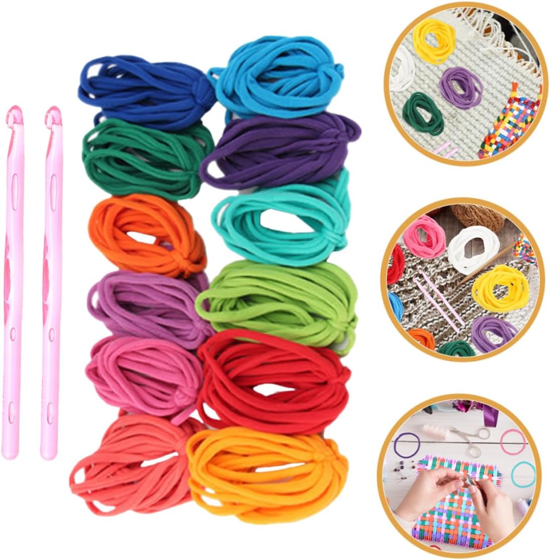 Loom Loops Weaving Loom Refill Loops Elastic Rope Craft for Girls Diy Potholder Kit