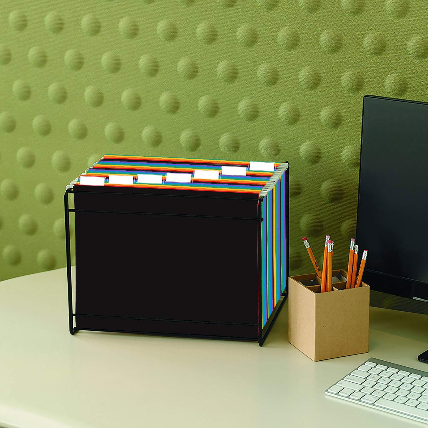 35 Pockets Plastic Hanging File Folders Letter Size Accordian File