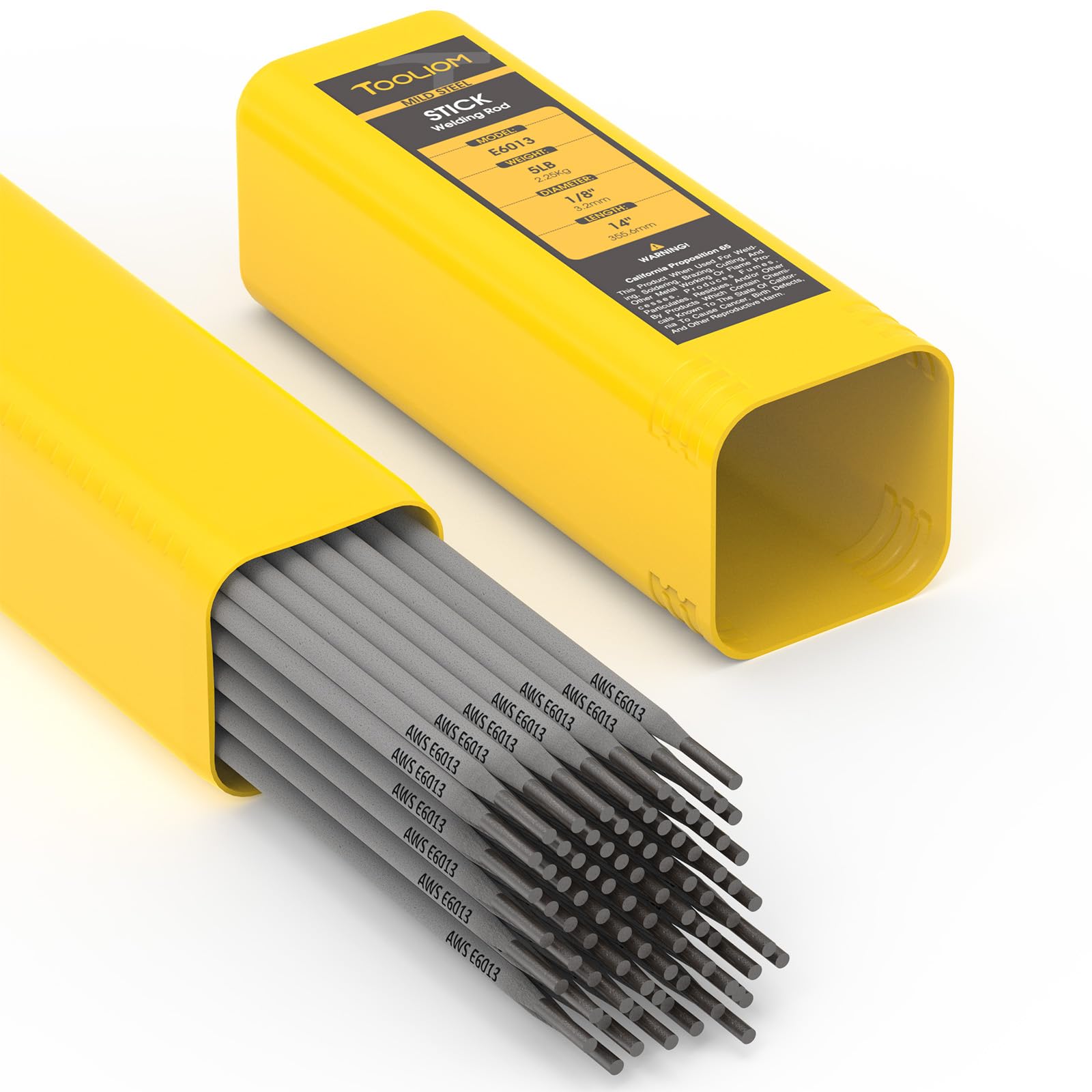 TOOLIOM E6013 Welding Rod Carbon Steel Stick Electrodes, 1/8" 5LB