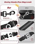 Hands Free Dog Leash, 5.9-8.2ft Multifunctional Crossbody Dog Leash Rope with Explosion-Proof Handle and Adjustable Hand Free Dog Leash for Medium & Small Dogs Walking Jogging and Running