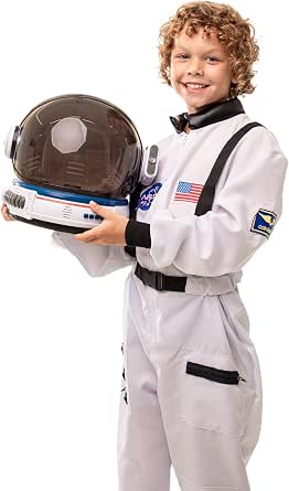 AeroSquad Kids’ Astronaut Costume with Light-Up Helmet and Movable Visor