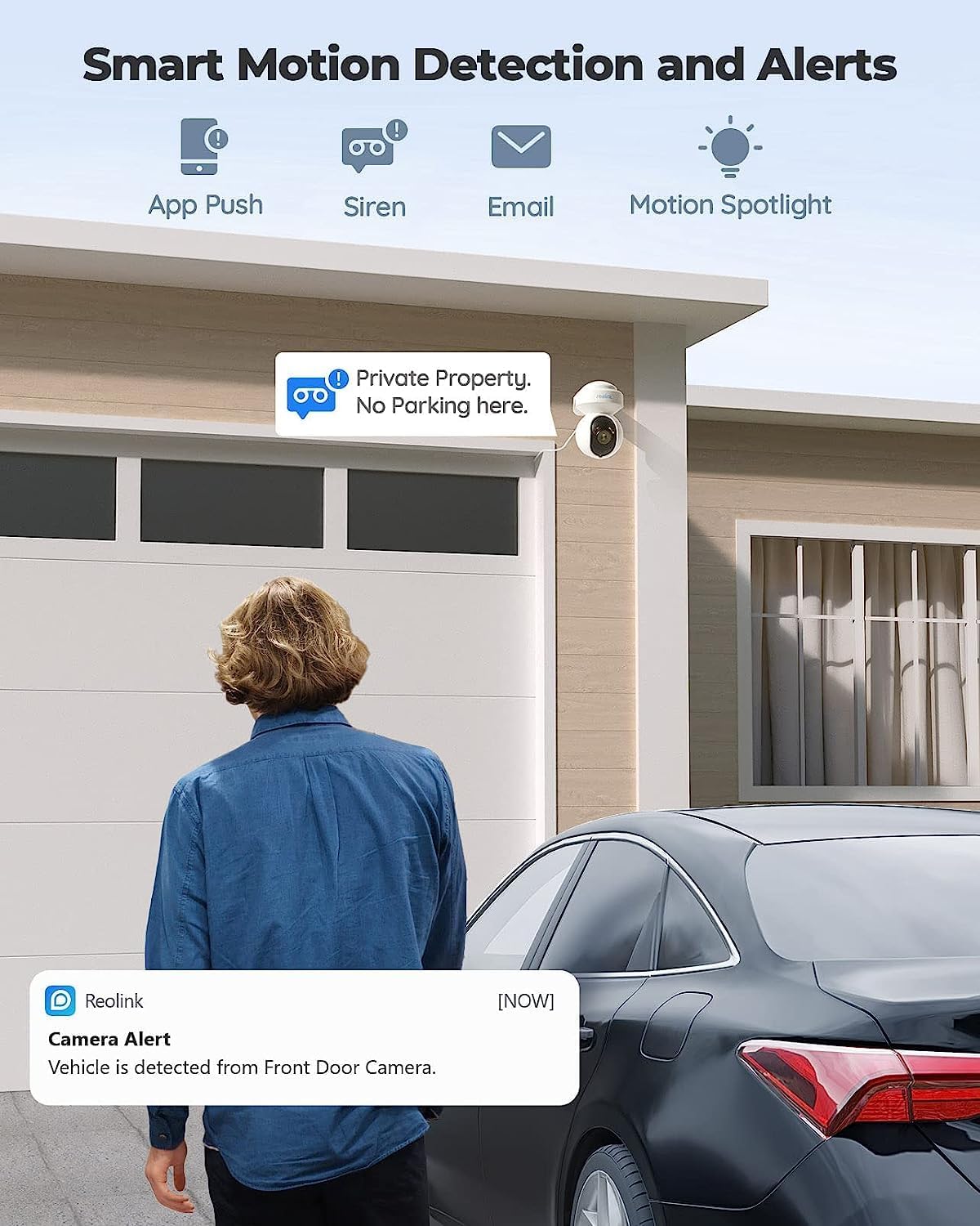 REOLINK E1 Outdoor Plug-in WiFi Security Camera, 5MP HD PTZ Camera for Home Security, Motion Tracking, 5GHz WiFi, 3X Optical Zoom, Person Vehicle Detection, Spotlight Color Night Vision, APP Control