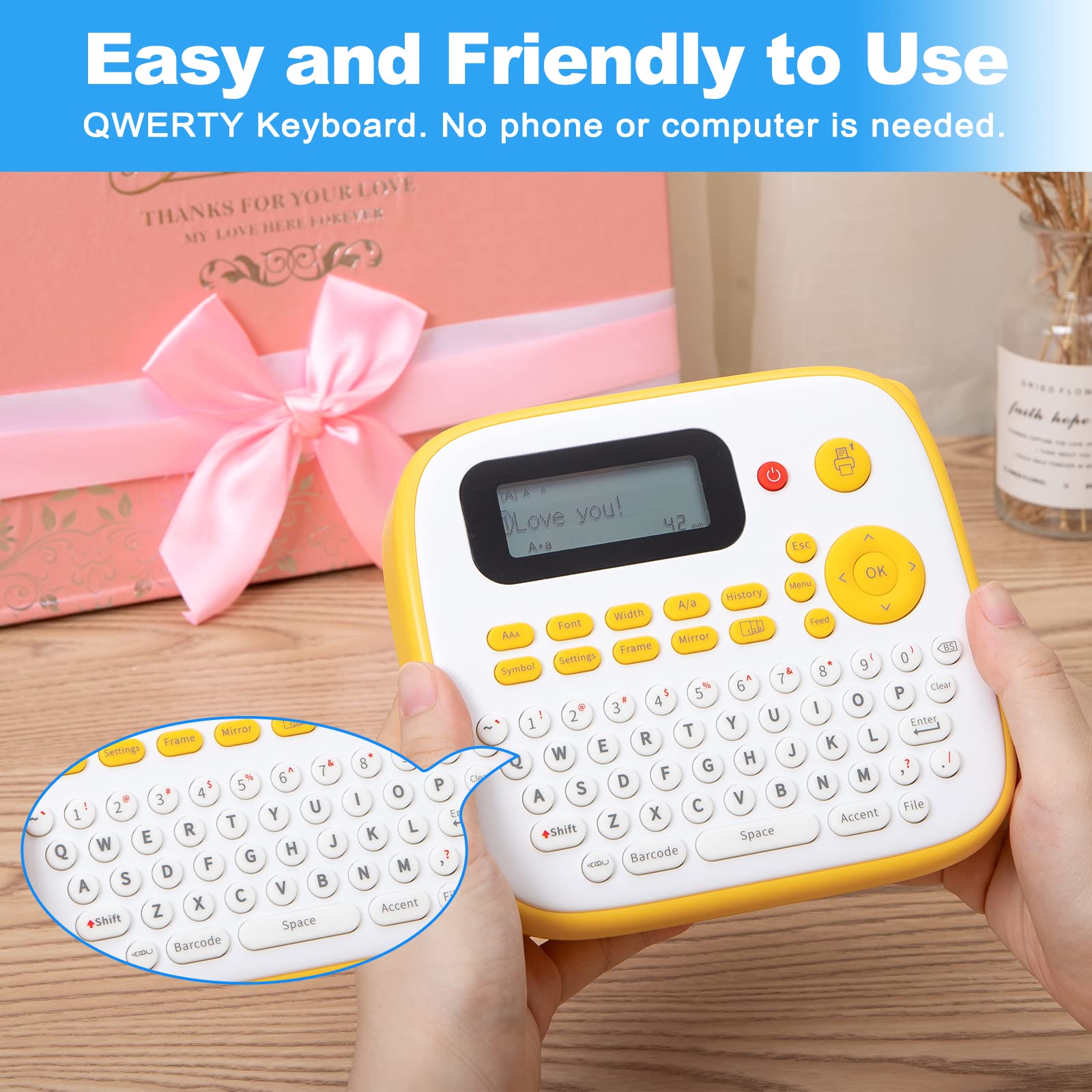 Buy Labelife Label Maker Machine, Portable Label Maker D210S with