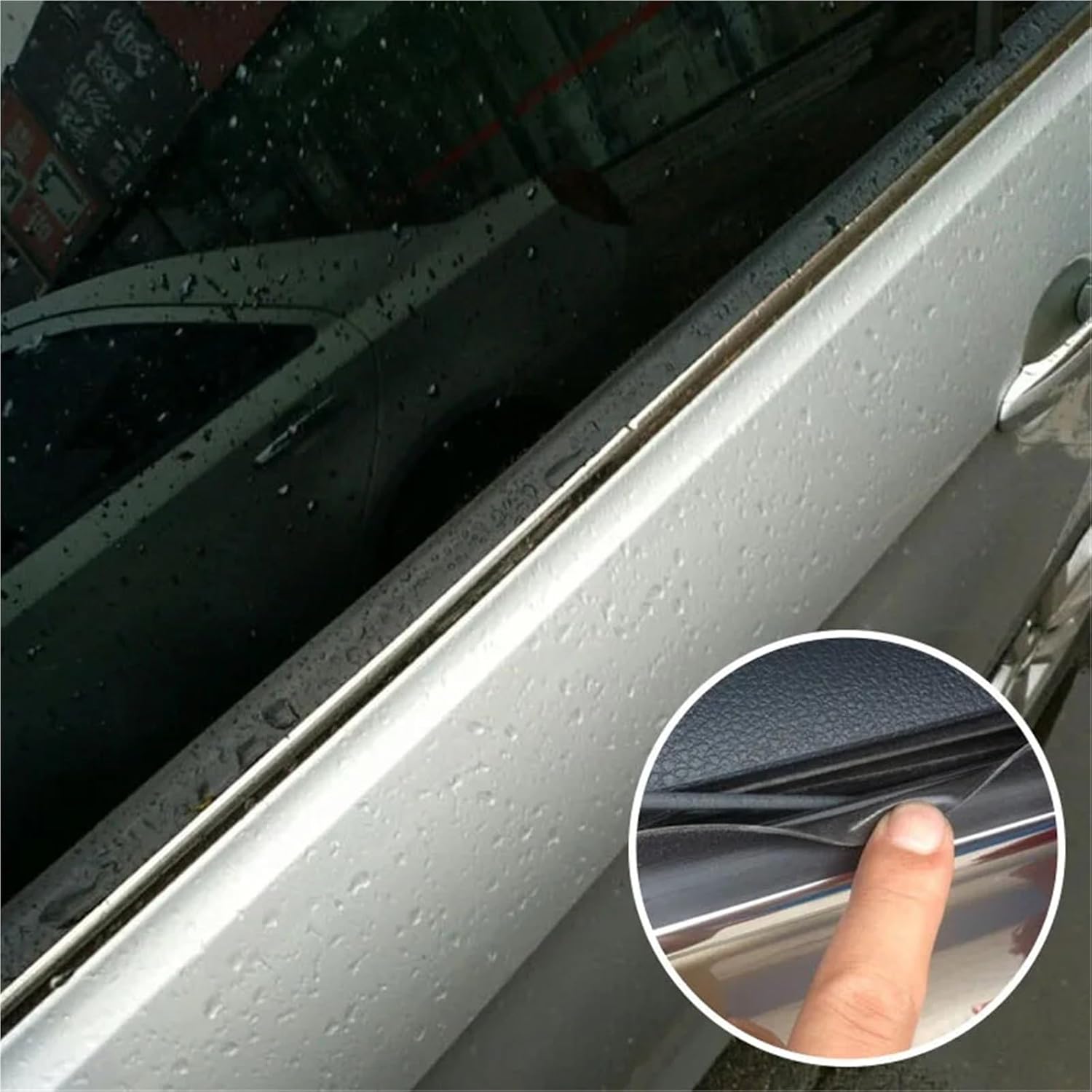 Car Outer Window Seal Strip Waterproof Rubber Weather Edge for Front Rear Noise Insulation Anti-Dust Auto Interior Accessories(4mx15mm)