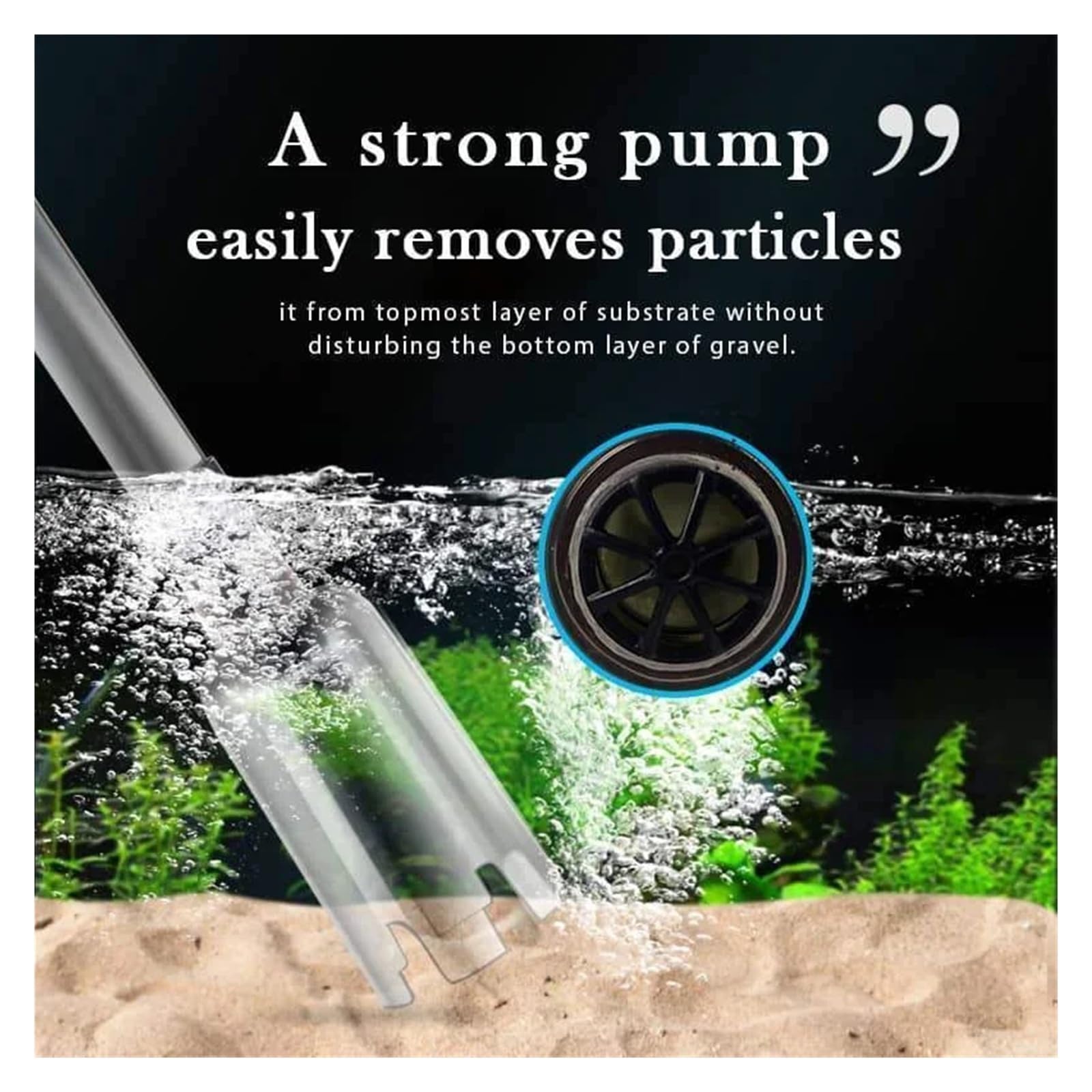Siphon d'aquarium à Aspiration puissante, Nettoyeur de Sable, Nettoyeur de Sable, changeur d'eau de Gravier sous Vide, Filtre de Siphon 220V(European Standard)