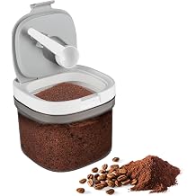Gzsekken Coffee Bean Storage Container,Airtight Coffee Container with Lid & Scoop,800 ML BPA Free Plastic Kitchen Food Storage Container for Ground Coffee, Spices, Herbs, Candy, Snacks