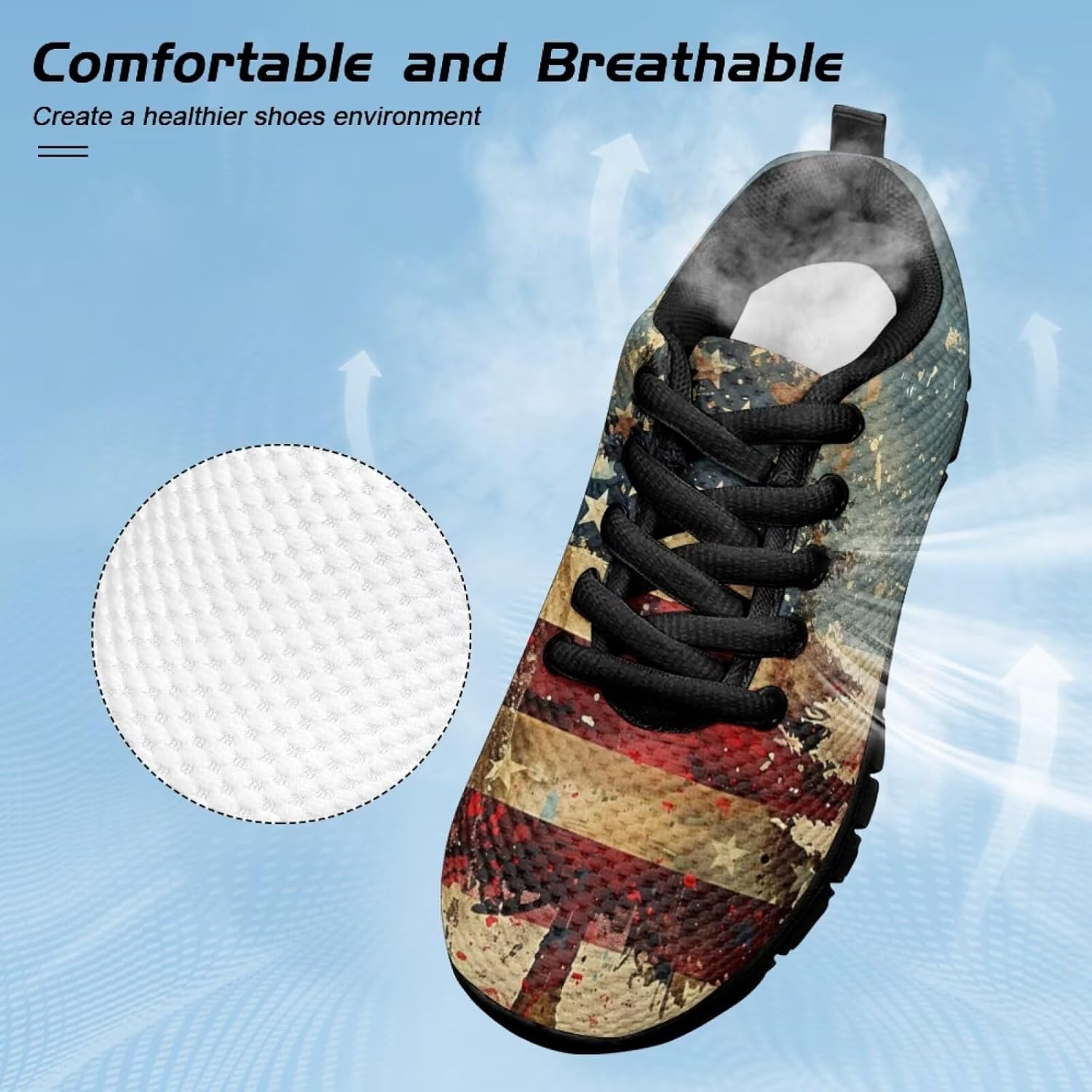 Funnydude Funny Print Girls Tennis Shoes Casual Walking Shoes Lightweight Breathable Sneakers