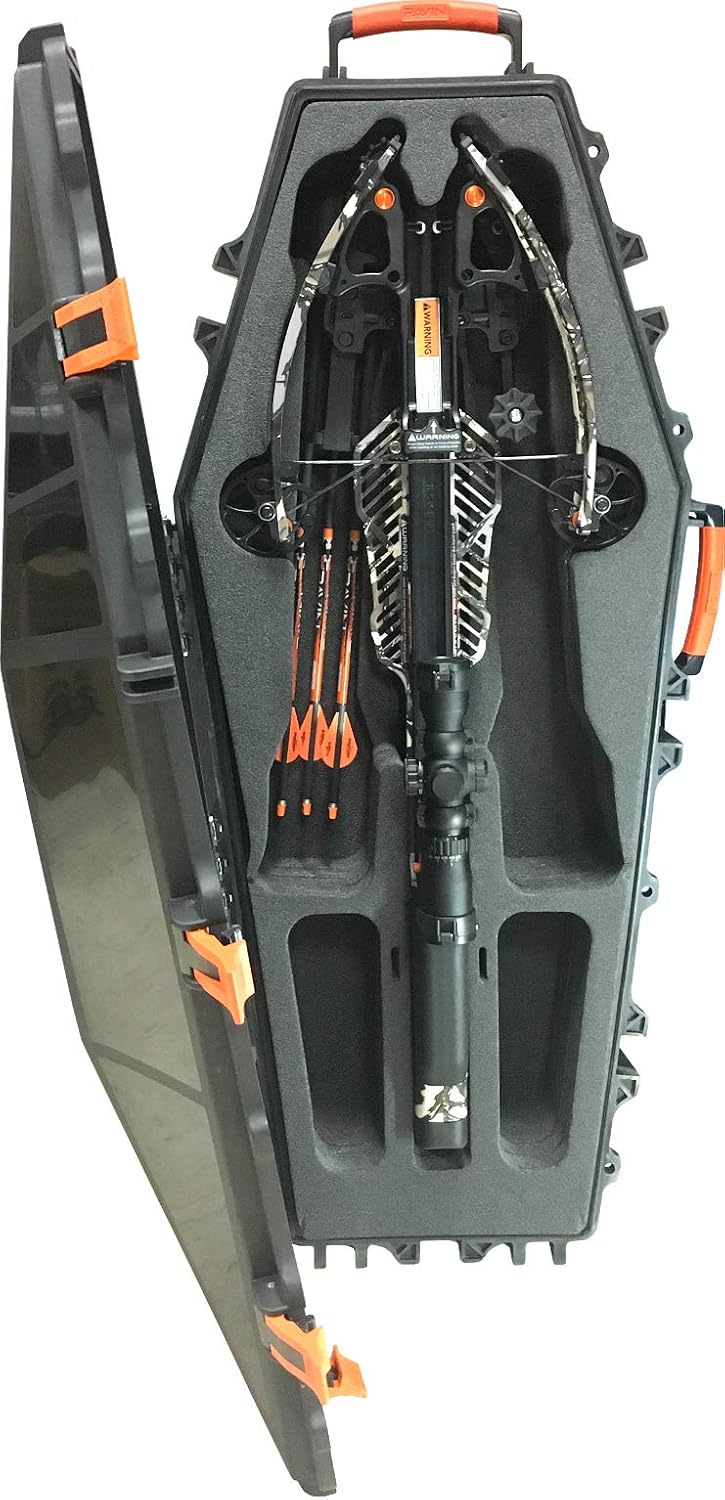 Ravin Crossbows Hard Case (Black, R182) for Any Ravin Crossbow, with Shoulder Sling and Hunting Broadheads Kit