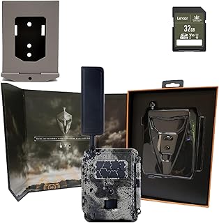 Spartan Camera Gocam 4G LTE Trail Camera, Free Roaming, Remotely Update Settings, HD Video, Photo, Blackout Flash, Hunting, Security, Surveillance + Steel Case + 32GB SD Card