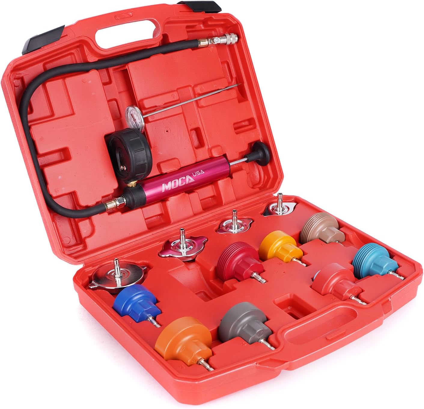 MPLUS 14pcs Radiator Coolant Pressure Tester Head Gasket