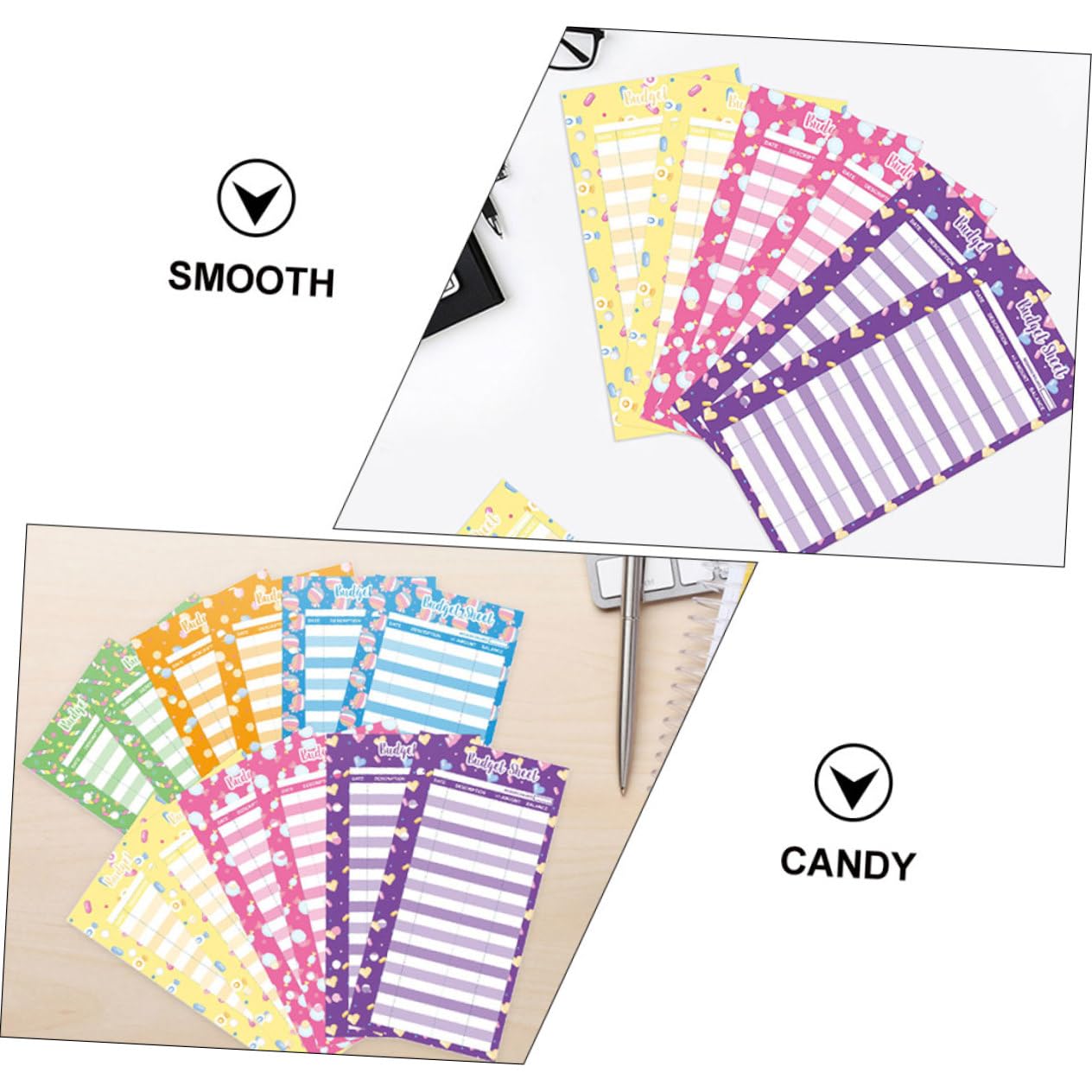 Operitacx 5 Series Tarjeta De Consumo De Presupuesto Libreta Financiera Gestión Financiera Aglutinante Organizador Gastos Material De Oficina Inserciones Del Planificador Papel 60 Piezas X 5
