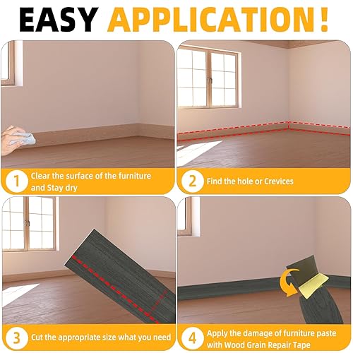 Miniatura 225 de GSCIT Club Bandas de borde de roble, rollo de 1 pulgada x 10 pies de bandas de borde de chapa - Cinta de madera real flexible previamente pegada