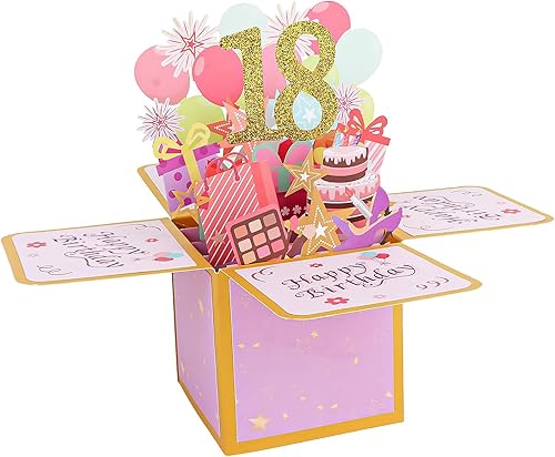 Vista 57 de CIEHER Tarjeta desplegable de cumpleaños número 17 para niñas, tarjeta de felicitación 3D de feliz cumpleaños de 17 años, regalos únicos