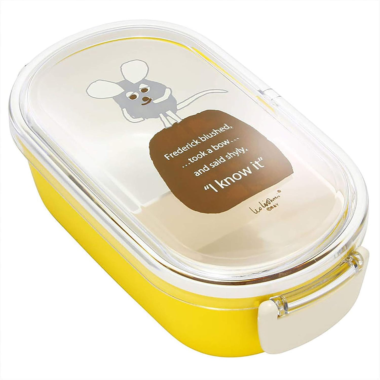 Aito 278451 Leo Lionni Lunch Box, Bento Box, Approx. 7.5 x 3.9 inches (19 x 10 cm), Frederick Made in Japan