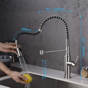 Ibergrif Pull-Out Kitchen Mixer tap with Hand Shower