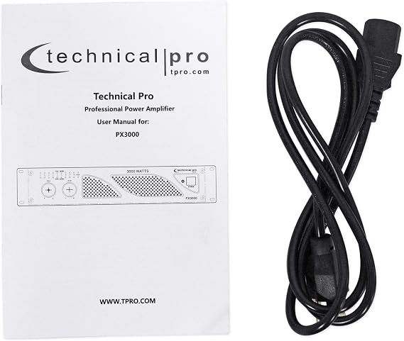 Technical Pro PX3000 Professional 2U 2-Channel 3000 Watt Power DJ Amplifier