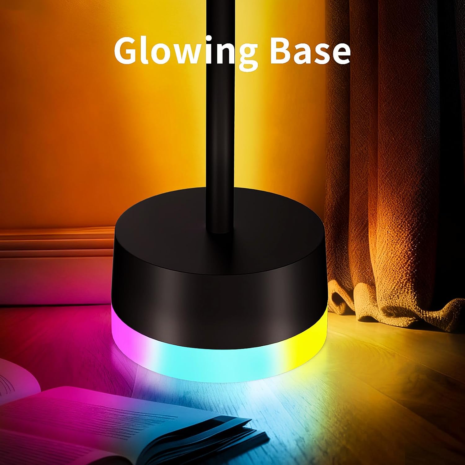 KSIPZE Led Floor Lamp, RGB+IC Corner Floor Lamps with Remote, Button, APP Control 16 Million Colors, 200+ Scenes, Music Sync, DIY Smart Led Corner Lamp for Bedroom