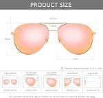 SUNGAIT Women's Lightweight Oversized Aviator Sunglasses - Mirrored Polarized Lens