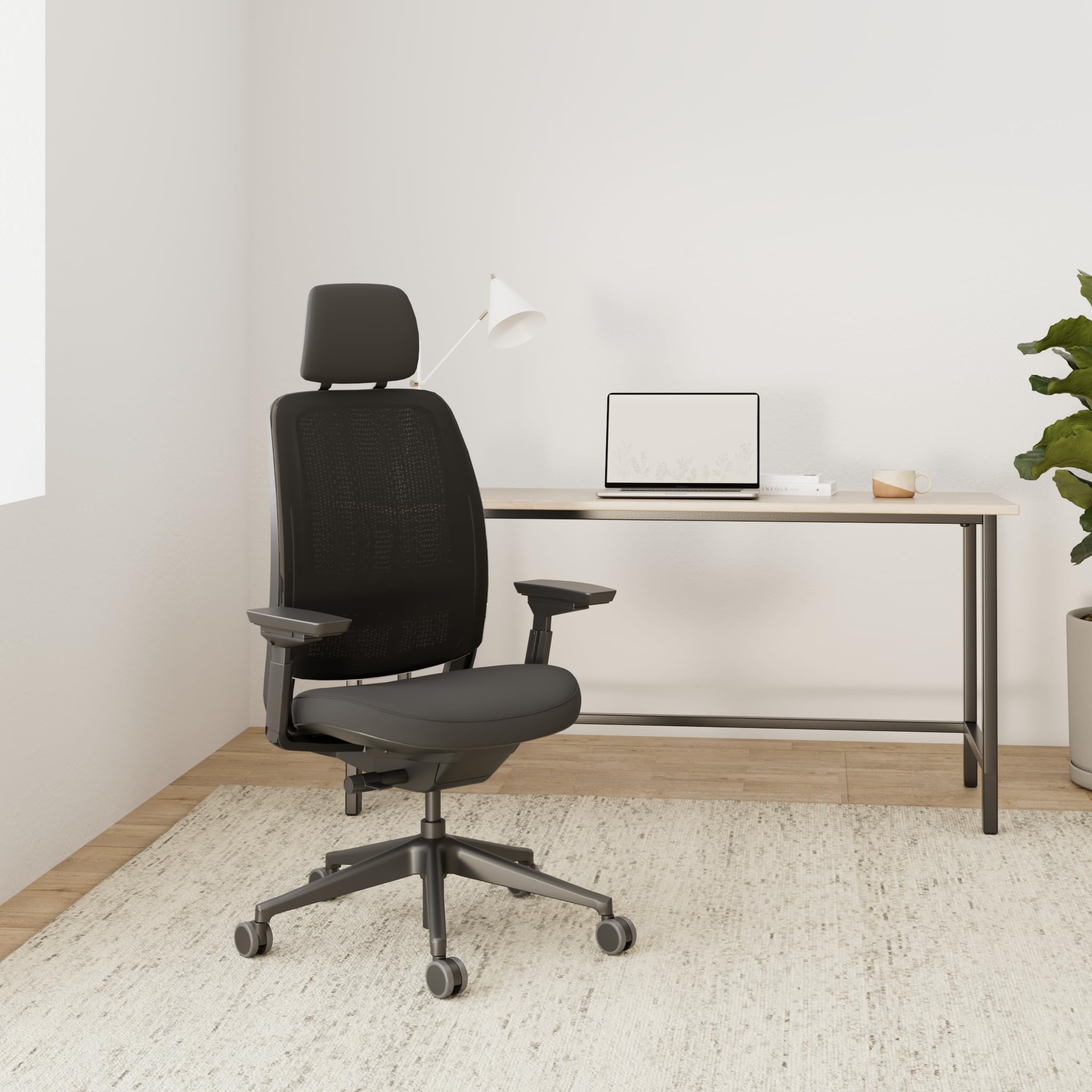 Steelcase Silla ergonómica: Series 2, Soporte Lumbar, reposa Cabeza, Ónix