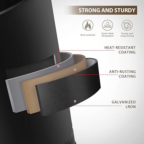 Miniatura 3 de F2C Cubo de cenizas grande de 5.15 galones con tapa y pala, juego de herramientas para chimenea, carbón de metal galvanizado y cubo de cenizas