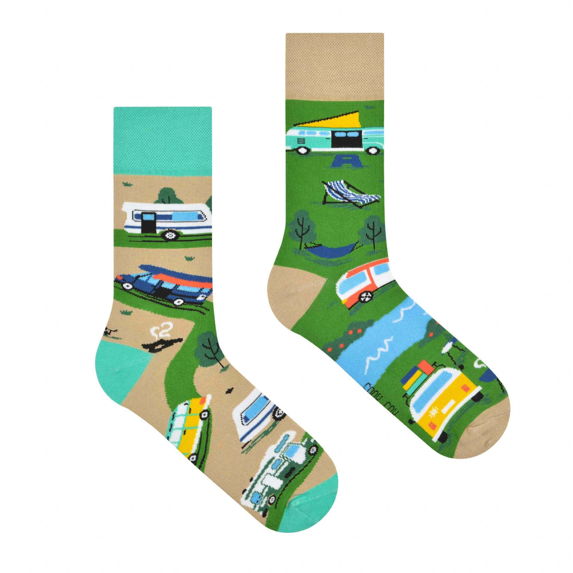 Spox Sox Casual Unisex - lustige, verrückte, bunte Socken für Damen und Herren, Gr. 40-43, Wohnmobil