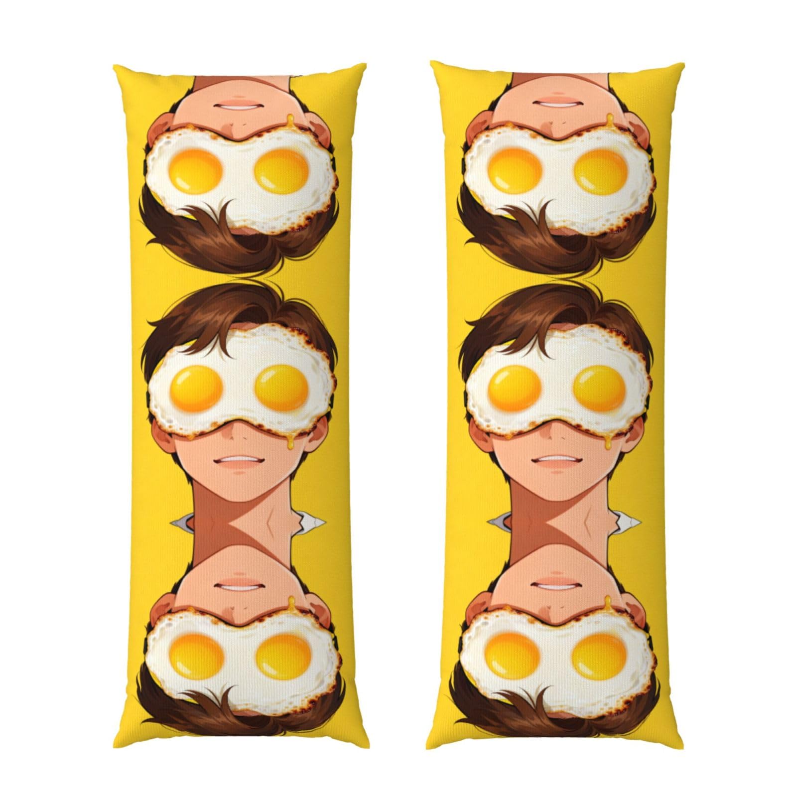Funny eye mask Body Pillowcase 20x60-Ultra Soft Plush Long Pillow Cover with Hidden Zip for Sleeping