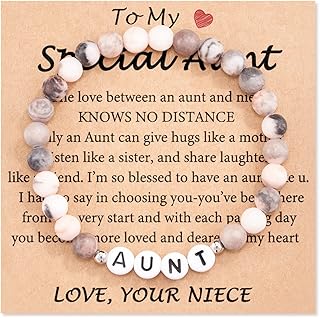 Lanqueen Nature Stone Bracelet for Nana/Gigi/Mimi/Grandma/Mom/Aunt Gifts Chrstmas Thanksgiving Day Birthday Mothers Day Gifts