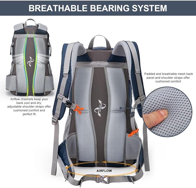 MOUNTAINTOP Mochila Senderismo 40L Ligera Impermeable Hombre Mujer miniatura 5
