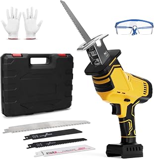 Cordless Reciprocating Saw for Dewalt 18V 20V 4 Saw Blades 2700RPM Electric Reciprocating Saw Can Be Used for Metal, Wood (No Battery)