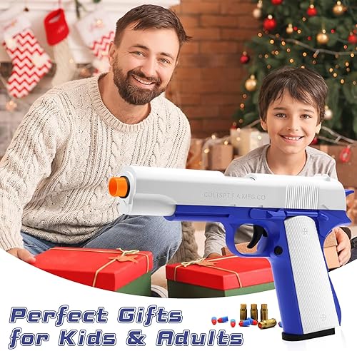 Miniatura 6 de EagleGrove Pistola de juguete de bala suave para niños con 50 balas de espuma, juguete de expulsión de conchas, pistolas de espuma - Modelo