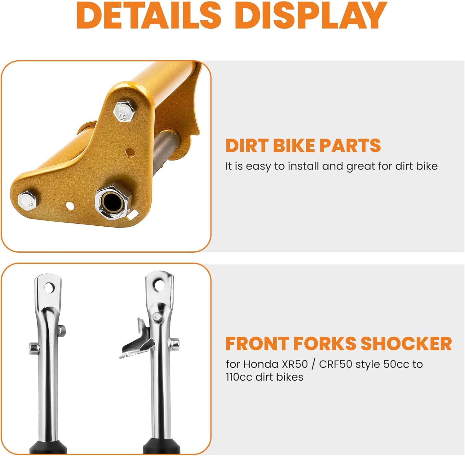 1Pcs Front Fork Shock Suspension Assembly for Honda CRF50F 2004-2014 XR50R 2000-2004 50cc 70cc 90cc 110cc Dirt Bike