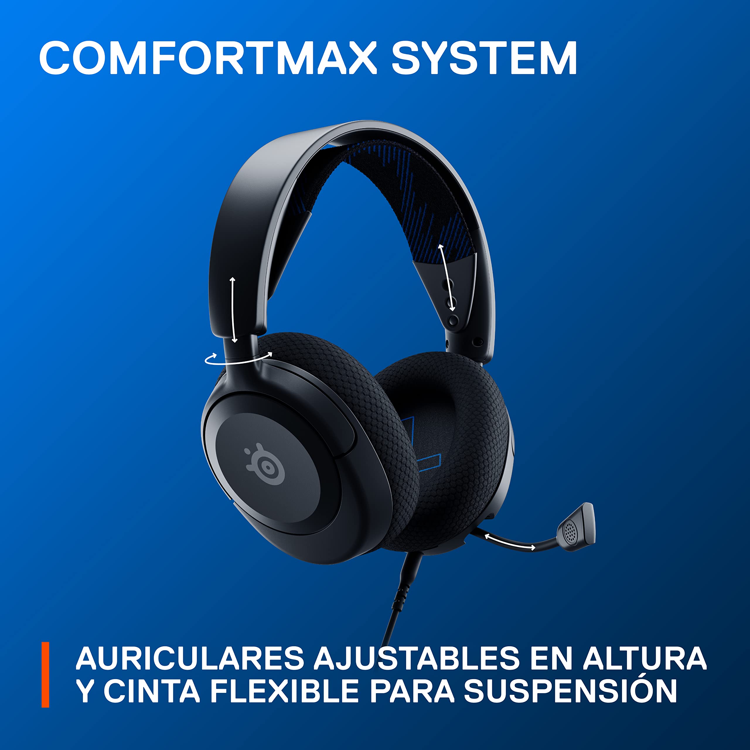 SteelSeries Arctis Nova 1P - Cascos PS5 Con Cable y Multisistema - Controladores Hi-Fi - Audio espacial 360° - Almohadillas de espuma con memoria - Ultraligeros - PS5, PS4, PC, Xbox - Negro